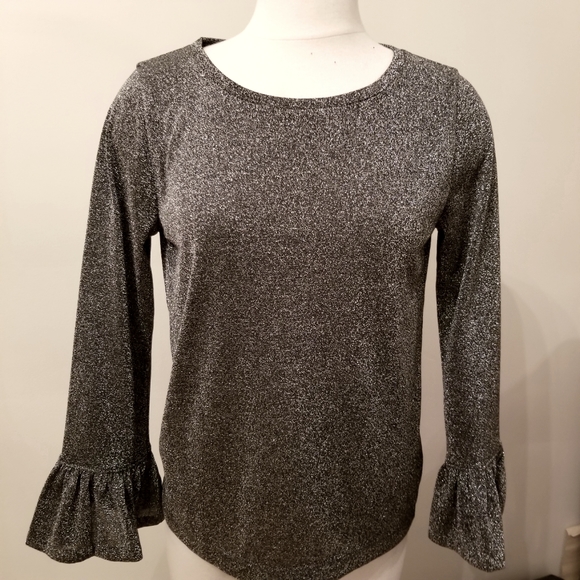 NWT J Crew sparkle bell sleeve top Size S - Picture 4 of 6